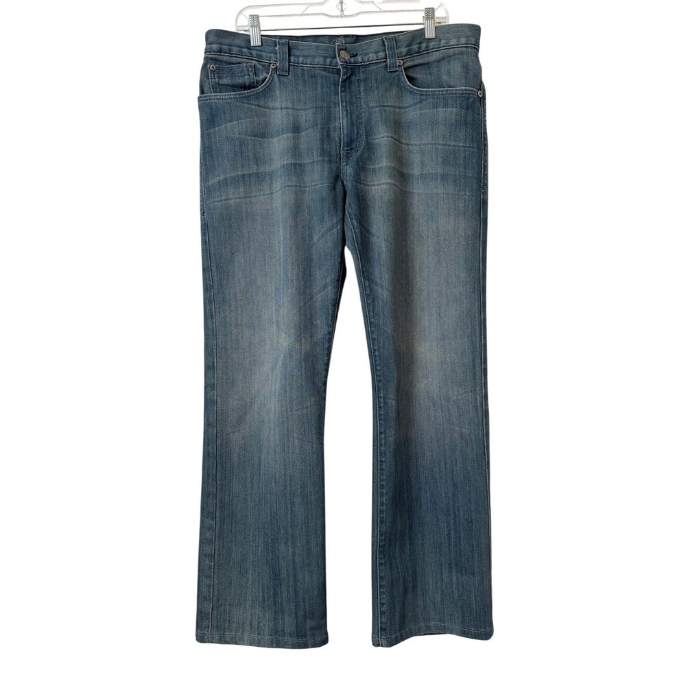 Fidelity Mens Selvedge Straight Leg Jeans Diego Steel Washed Indigo USA 34x28